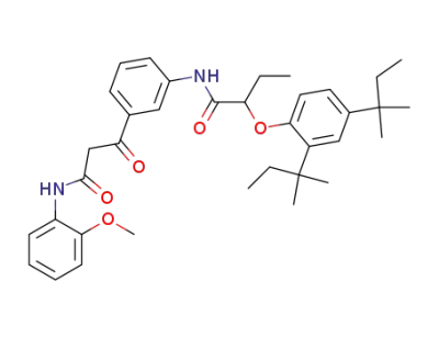 3-(m-{[2-(2,4-di-tert-pentylphenoxy)butyryl]amino}phenyl)-N-(o-methoxyphenyl)-3-oxopropionamide